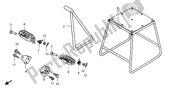 Tutte le parti per il Stand & Step del Honda CRF 450R 2007