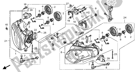 Todas las partes para Faro (eu) de Honda GL 1800A 2005