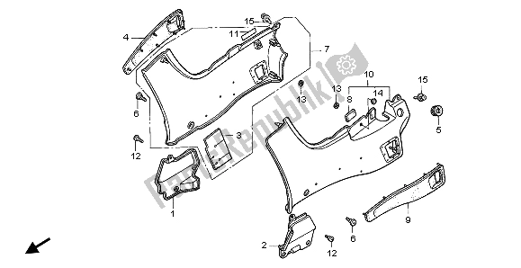 Todas las partes para Cubierta Lateral de Honda ST 1100A 1998