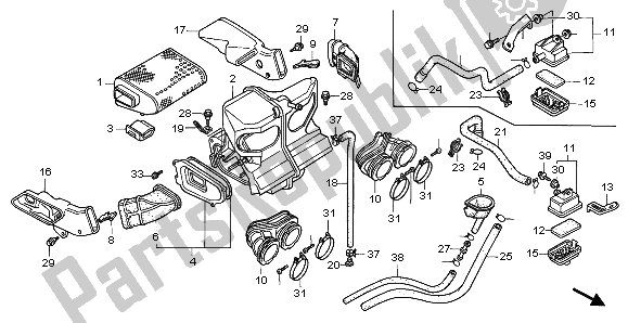 Toutes les pièces pour le Purificateur D'air du Honda CBR 1000F 1997