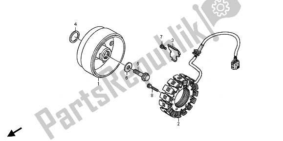 All parts for the Generator of the Honda XL 700V Transalp 2011