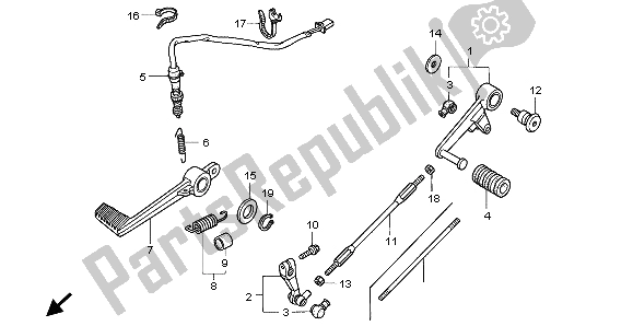 Tutte le parti per il Pedale del Honda VTR 1000F 1998