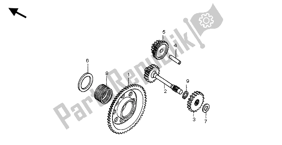 Tutte le parti per il Marcia Di Partenza del Honda TRX 400 FW Fourtrax Foreman 2000