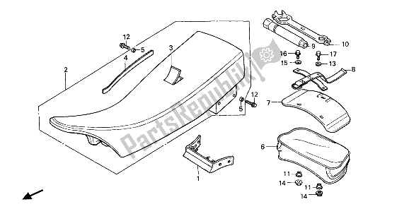 Todas las partes para Asiento Y Herramientas de Honda XR 250R 1987