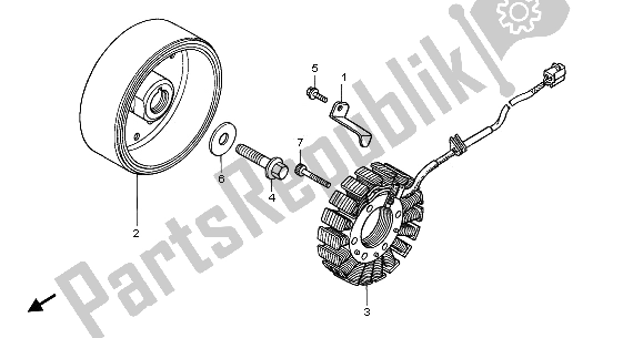 Alle onderdelen voor de Generator van de Honda CBR 600F 2003