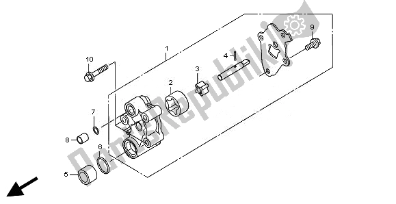 Tutte le parti per il Pompa Dell'olio del Honda TRX 500 FE Foretrax Foreman ES 2010