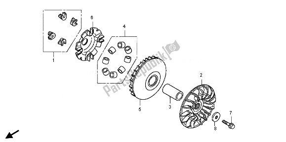 Wszystkie części do Dysk Twarz Honda FJS 600A 2011