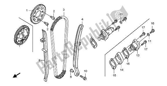 Todas las partes para Cadena De Levas Y Tensor de Honda TRX 450 ER 2007