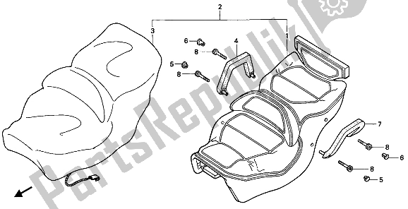 All parts for the Seat of the Honda GL 1500 SE 1993