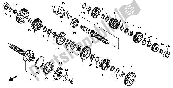 Toutes les pièces pour le Transmission du Honda CBR 1000 RR 2010