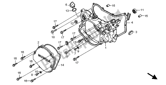 Todas las partes para Tapa Del Cárter Derecho de Honda CR 125R 1996