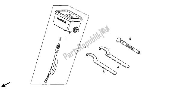 All parts for the Fop-2 Trip Meter & Spanner of the Honda XR 250R 1990