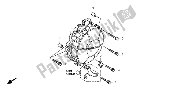 All parts for the Generator Cover of the Honda CBR 600 RA 2010