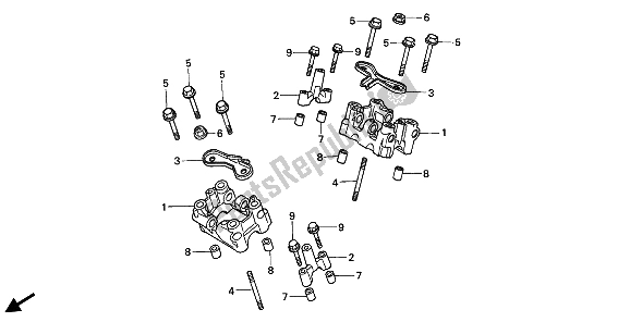 Todas las partes para Soporte Del árbol De Levas de Honda VT 600 CM 1991