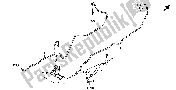 All parts for the Proportioning Control Valve of the Honda XL 1000V 2008