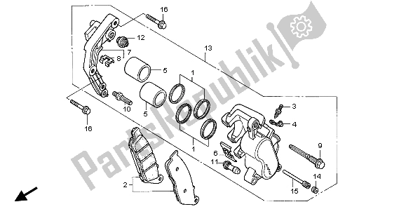 Todas las partes para Pinza De Freno Delantero de Honda VT 1100C2 1998