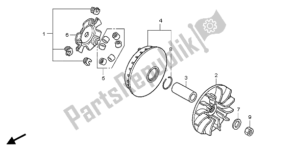 Wszystkie części do Dysk Twarz Honda PES 125 2007