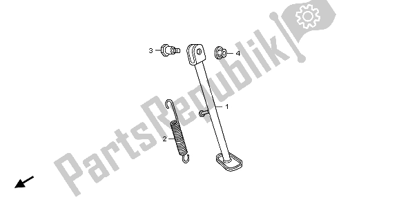 All parts for the Stand of the Honda CRF 70F 2009