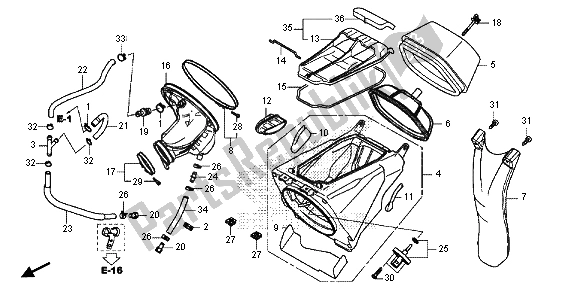 Toutes les pièces pour le Purificateur D'air du Honda CRF 450R 2015