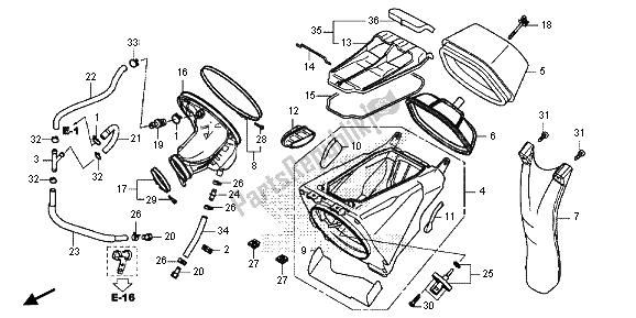 Todas as partes de Filtro De Ar do Honda CRF 450R 2015