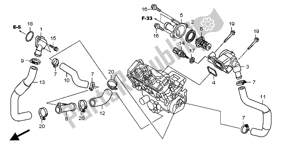 Todas las partes para Termostato de Honda CBR 1000 RR 2011