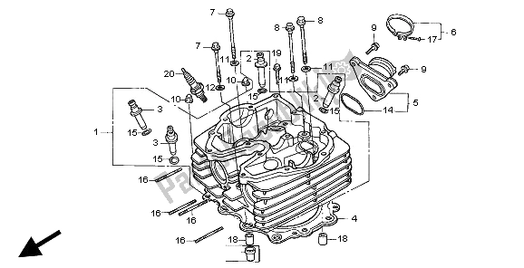 Todas las partes para Cabeza De Cilindro de Honda NX 650 1997