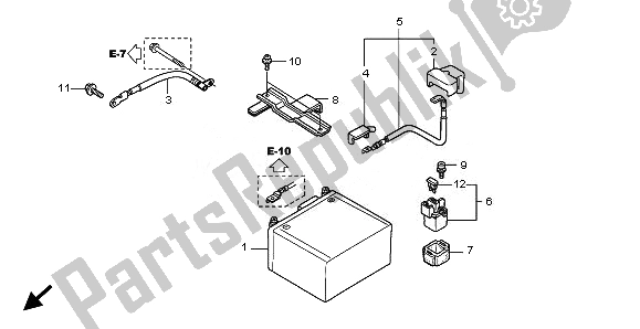 Tutte le parti per il Batteria del Honda SH 150R 2010