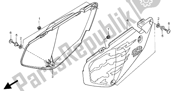 Toutes les pièces pour le Couvercle Latéral du Honda XRV 750 Africa Twin 1997