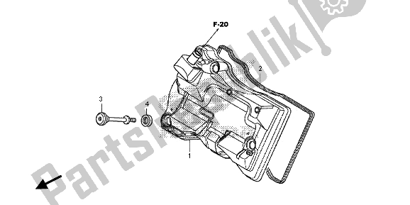 Tutte le parti per il Coperchio Della Testata del Honda NC 700S 2013