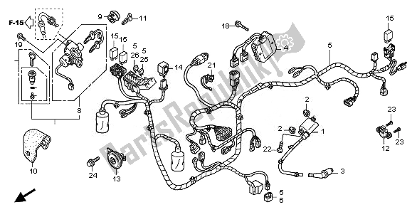 All parts for the Wire Harness of the Honda SH 125R 2011