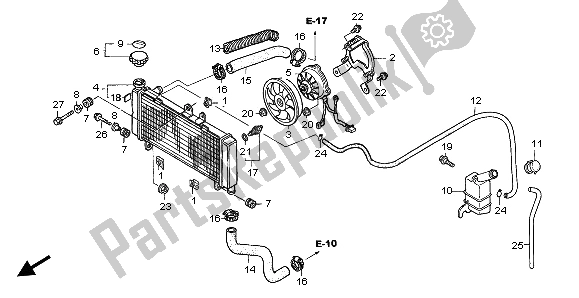 Tutte le parti per il Termosifone del Honda CBF 600 SA 2006