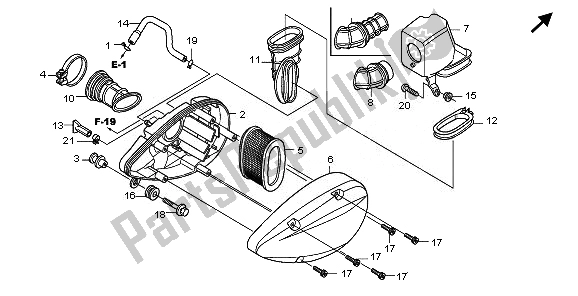 Todas las partes para Filtro De Aire de Honda VT 750 CA 2008