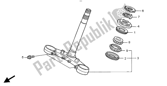 Tutte le parti per il Gambo Dello Sterzo del Honda VFR 800 2002