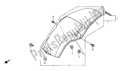 Tutte le parti per il Parafango Posteriore del Honda CR 80R SW 2000