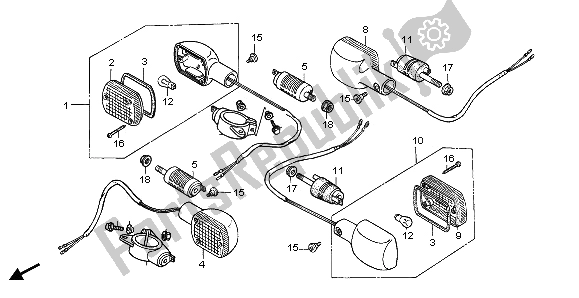 All parts for the Winker of the Honda CA 125 1995