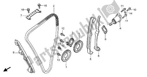 Todas las partes para Cadena De Levas Y Tensor de Honda CB 1300F 2003