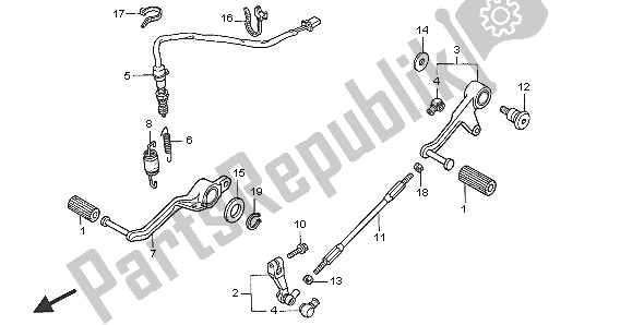 Tutte le parti per il Pedale del Honda VTR 1000 SP 2005