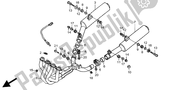 Todas as partes de Silenciador De Exaustão do Honda CBR 1100 XX 1999
