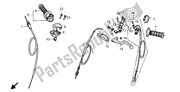 Tutte le parti per il Interruttore E Cavo del Honda CR 80R SW 1999