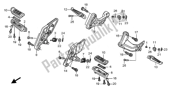 Tutte le parti per il Passo del Honda CB 1300 SA 2008