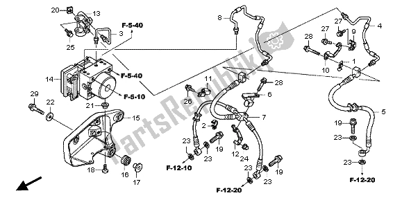 Toutes les pièces pour le Modulateur Abs du Honda VFR 1200 FD 2013