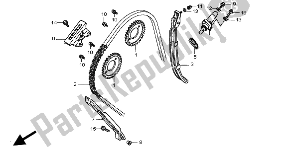 Tutte le parti per il Catena A Camme E Tenditore del Honda CB 600F Hornet 1998