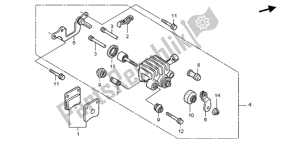 All parts for the Parking Brake Caliper of the Honda FJS 400A 2009