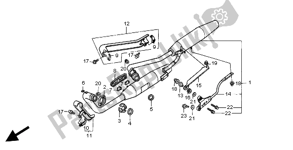 Tutte le parti per il Silenziatore Di Scarico del Honda VT 600C 1997