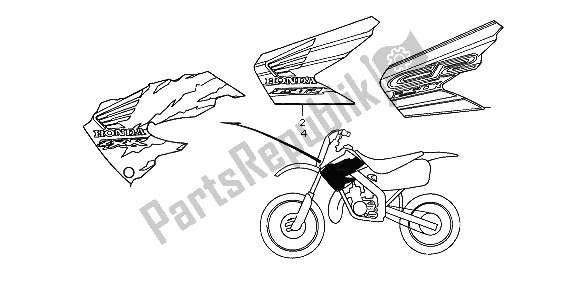 All parts for the Mark of the Honda CR 250R 1998