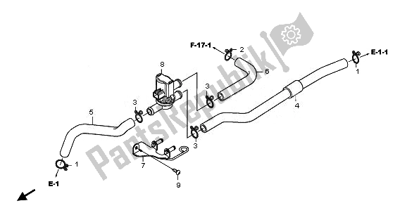 All parts for the Air Injection Control Valve of the Honda XL 125V 2008