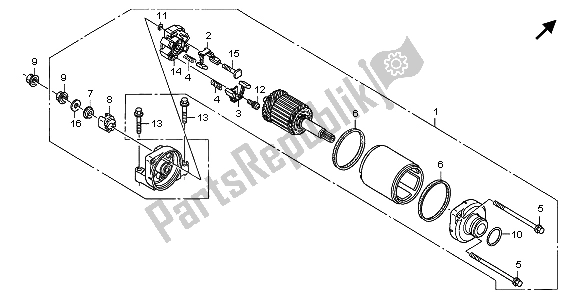 Tutte le parti per il Motore Di Avviamento del Honda CB 600F Hornet 2007