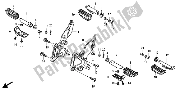 Tutte le parti per il Passo del Honda CBR 125R 2012