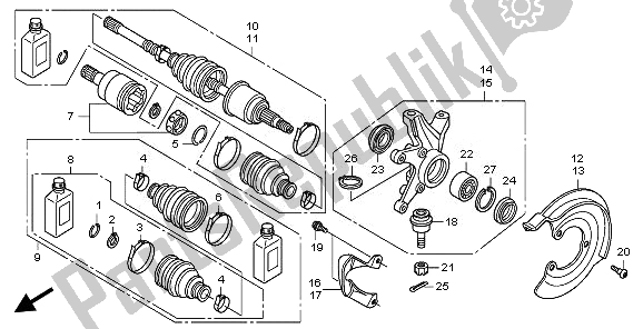 Todas as partes de Junta Frontal do Honda TRX 420 FE Fourtrax Rancher 4X4 ES 2010 Todas as partes de Junta Frontal do Honda TRX 420 FE Fourtrax Rancher 4X4 ES 2010