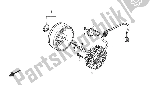 Todas las partes para Generador de Honda VT 750C 2005